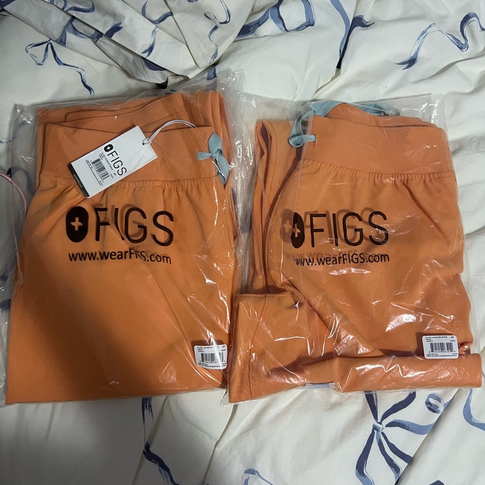 Figs Orange Shaka Livingston Scrub Pants